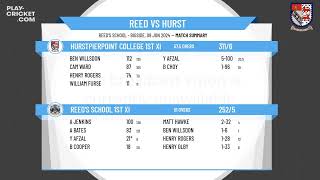 Reeds School 1st XI v Hurstpierpoint College 1st XI [upl. by Arahset963]