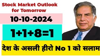 Stock Market Outlook for Tomorrow  11 October 24 by CA Ravinder Vats [upl. by Assanav]