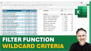 Excel FILTER Function with WILDCARD Criteria Partial Match Contains Begins With Ends With [upl. by Dalis408]