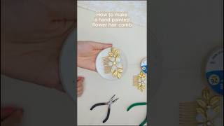 DIY Flower Hair Comb TUTORIAL  Wedding Hair Accessories  Easy Hair Piece diywedding craftideas [upl. by Godwin]