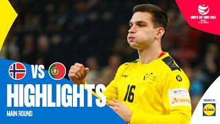 Lastminutes rush for the win  Norway vs Portugal  Highlights  Mens EHF EURO 2024 [upl. by Ahsiki]