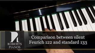 Comparison Feurich 122 silent vs Feurich 133 upright pianos [upl. by Acherman]