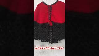 Poncho design red amp black combination combination redampblack redandblack Ponchodesign [upl. by Ellene208]