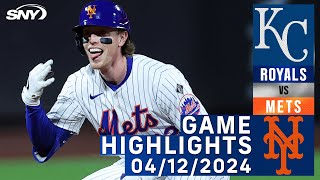 Mets vs Royals 4122024  NY Mets Highlights  SNY [upl. by Acinnor481]