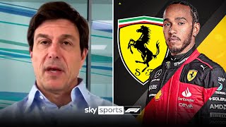 quotNot a surprisequot  Toto Wolff on Lewis Hamiltons SHOCK Ferrari move 🤯 [upl. by Selbbep]