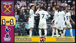 WEST HAM UNITED VS TOTTENHAM HOTSPURSliga Inggris pekan ke31 [upl. by Adiaz337]