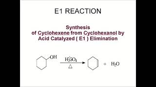 E1 reaction lecture Cyclohexene from Cyclohexanol by Elimination reaction Organic chemistry [upl. by Rafferty]