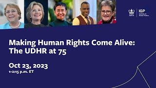 Making Human Rights Come Alive The UDHR at 75 [upl. by Suedaht848]