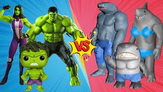 FAMILY HULK VS FAMILY KING SHARK [upl. by Green]