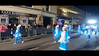 Trowbridge Carnival 2024 Castle Cary Cygnets Majorettes Disney Princesses And Pirate Ship Cart [upl. by Llerrahs]