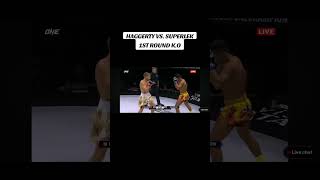 Jonathan Haggerty vs Superlek 1st Round KO everyone onechampionship haggerty superlek [upl. by Aelat]