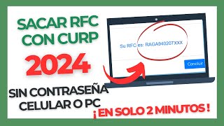 Cómo Sacar el RFC con CURP en 2024  3 FORMAS [upl. by Teresita]