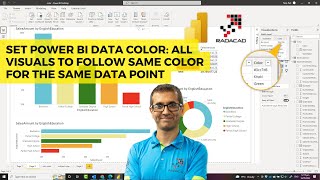 Set Power BI Data Color All Visuals to Follow Same Color for the Same Data Point [upl. by Ailelc424]