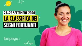 Oroscopo la classifica dei segni più fortunati della settimana dal 23 al 29 settembre 2024 [upl. by Anahsirk839]