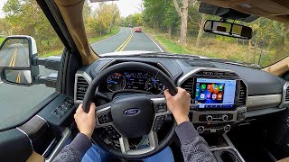 2022 Ford F250 Super Duty Lariat 67 Powerstroke  POV Test Drive Binaural Audio [upl. by Bernadene]