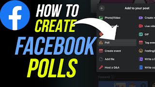 How to Create a Poll on Facebook in 2023 [upl. by Nayve]