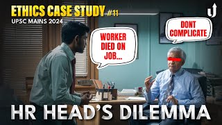 Worker died on job management covering it❗️ 11 Ethics case studies with solutions upsc [upl. by Gipps626]