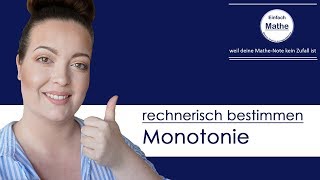 Monotonie steigendfallend einer Funktion bestimmen by einfach mathe [upl. by Anitaf]