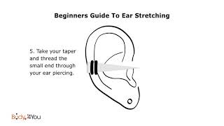 How To Stretch Your Ears With BodyJ4You Gauges Taper Ear Stretching Kit [upl. by Greenberg]