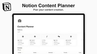 Notion Content Planner Plan Your Content Creation and Posting Schedule [upl. by Tarah]