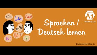 Deutsch lernen  Deutschkurs A1  Thema 0520 Sprachen  Deutsch lernen [upl. by Ingles714]