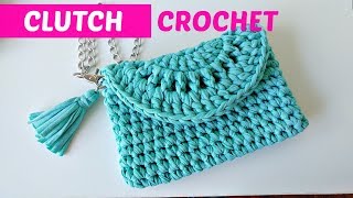 Clutch a crochet o bolso de mano fácil [upl. by Ahterod870]