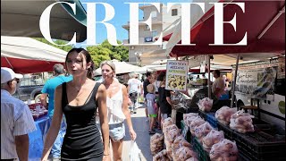 Heraklion Open Air Bazaar  Crete Greece  July 2024 [upl. by Nyrroc]