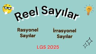 Reel Sayılar  8Sınıf  LGS 2025 [upl. by Ragland587]