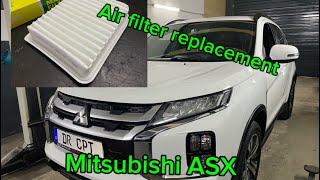 How to change air filter Mitsubishi ASX 20 luft filter wechseln [upl. by Tewell551]