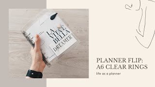 Planner Flip Through A6 Clear Rings [upl. by Aenet160]