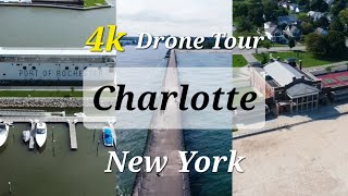 Charlotte Rochester NY • 4k Drone Tour [upl. by Funk]