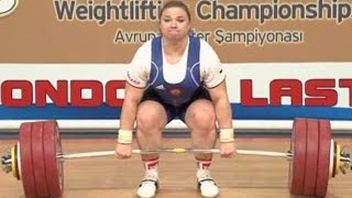 2012 European Weightlifting Championships Women 75 kg \ Тяжелая Атлетика Чемпионат Европы [upl. by Wavell287]