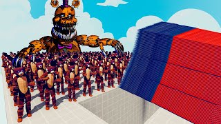 100x FREDDY FAZBEAR  1x GIANT vs 3 EVERY GOD  Totally Accurate Battle Simulator TABS [upl. by Ahsilyt]