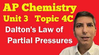 Daltons Law of Partial Pressures  Gas Laws  AP Chem Unit 3 Topic 4c [upl. by Feinstein999]