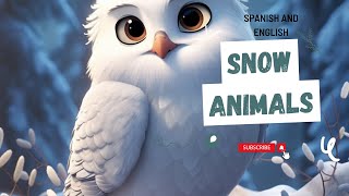 Spanish Learn Snow Animal Survival Habitats  For Kids English And Spanish 2 Part Video [upl. by Holds495]