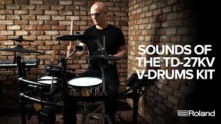 Sounds of Roland VDrums TD27KV Electronic Drum Kit [upl. by Irdua]