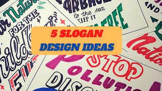 5 Slogan Designs  The Letter Dude [upl. by Arlina]