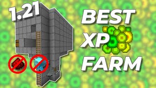 BEST 121 XP Farm No Allay No Redstone in Minecraft Bedrock  MCPE [upl. by Kcim]