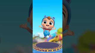 Trampoline Shape Game 😮🙊 babyjohn guessthecharacter littleangel nurseryrhymes [upl. by Urbana960]