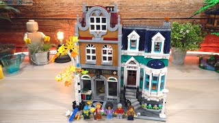 Build ⏩ LEGO Creator Expert Bookshop modular building 10270 [upl. by Edrea]