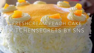 Fresh cream peach cake [upl. by Mahon]