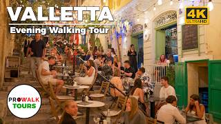 Valletta Malta Evening Walking Tour  4K 60fps  May 2024 with Captions by Prowalk Tours [upl. by Kort]