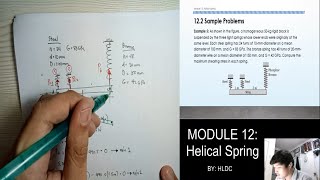 MODULE 12 part 3  Helical Spring [upl. by Sucerdor]