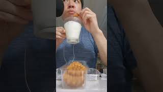 Eating White Mochi and Yakgwa Korean dessert 🍮 yakgwa mochi yummy dessert mukbang asmr [upl. by Acsecnarf]