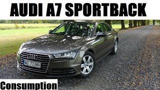 2014 Audi A7 20 TFSI 252 HP Consumption  Zużycie Paliwa [upl. by Tamqrah]