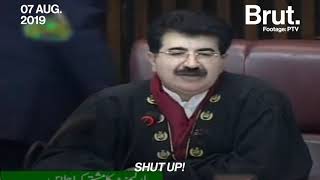 This Is How Pakistan Reacted To Article 370 In Parliament [upl. by Aerdnuahs]