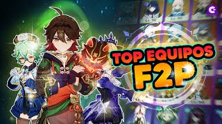 ✅TOP EQUIPOS F2P pre NATLAN 💥  Genshin Impact [upl. by Nomzed]