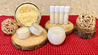 HOMEMADE NATURAL BEESWAX LIP BALM  Natural Living Skin Care [upl. by Pressman793]