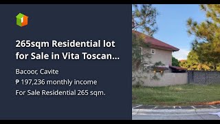 265sqm Residential lot for Sale in Vita Toscana Molino Blvd Bacoor Cavite [upl. by Fernanda]