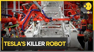 Tesla robot malfunctions brutally attacks engineer  World Tech News  WION [upl. by Ahsienat]